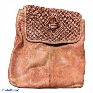 Frye Leather Backpack Purse Brown